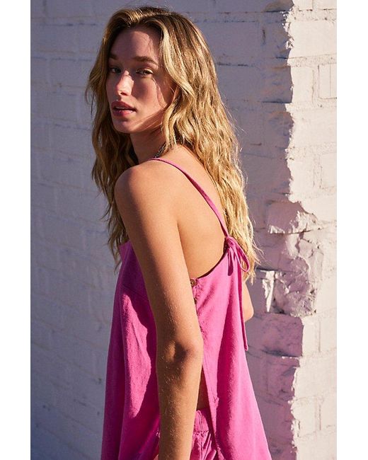 free-est Pink Sightseer Linen Co-ord