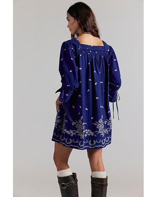 sachin and babi light blue dress Embroidered tunic dress