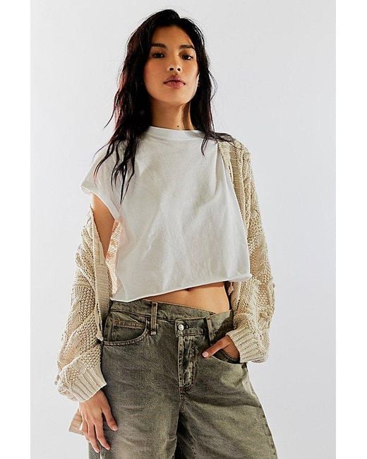 Free People The Perfect Tee At Free People In White, Size: Xs