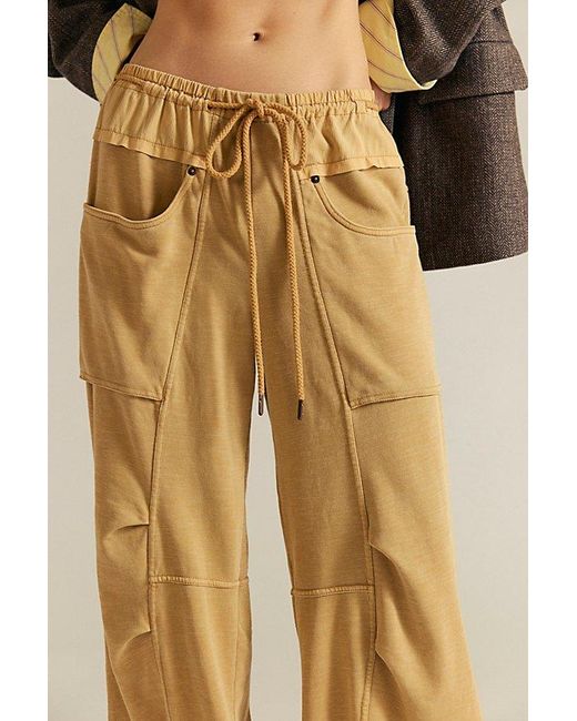 Free People Natural Sky Riser Knit Wide-Leg Pants
