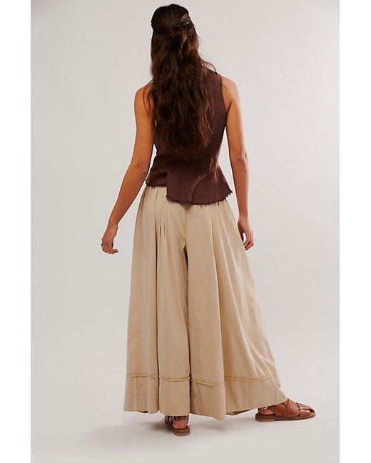 Free People Natural Maisie Poplin Trousers