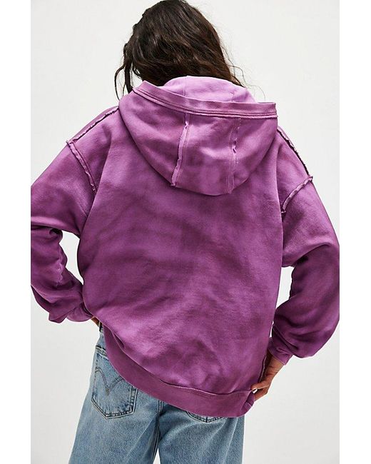 Free People Purple Your Favorite Washed Hoodie