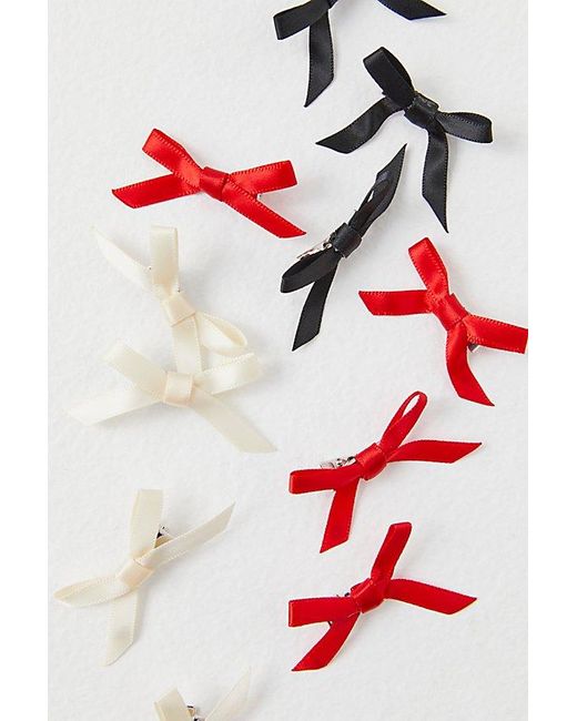 Free People Natural Quincy Mini Bow Set Of 4
