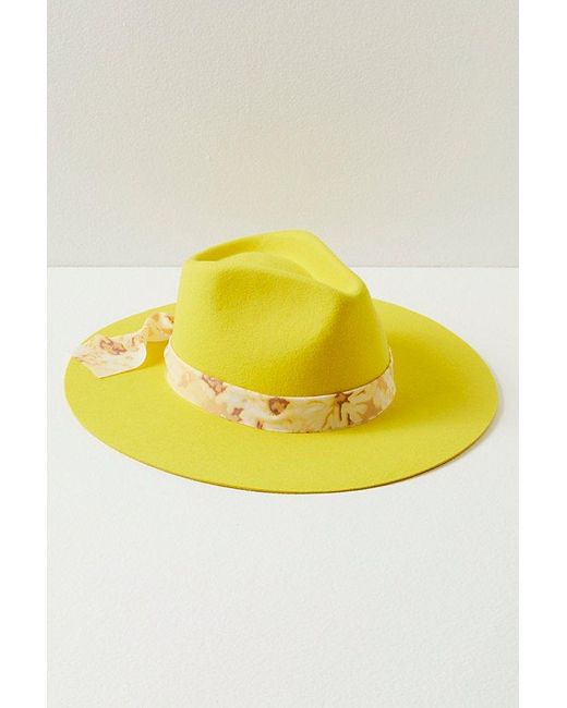 Free People Sun Drench Felt Hat At In Yellow