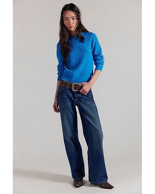 Free People Blue Ever After Knit Pullover