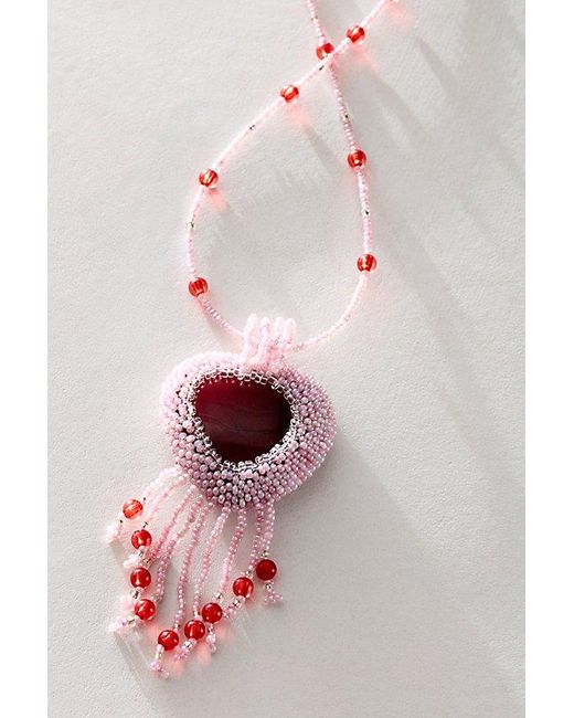 Free People Red Life At Sea Pendant Necklace