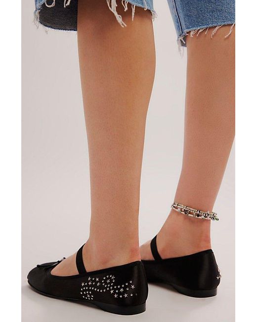 Jeffrey Campbell White X Fp X Understated Leather Stars Align Ballet Flats