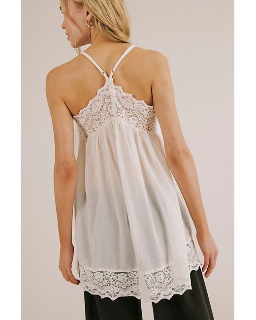 Intimately By Free People Natural Fiona Mini Slip Dress