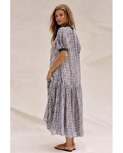 Free People Blue Courtside Crush Maxi Dress