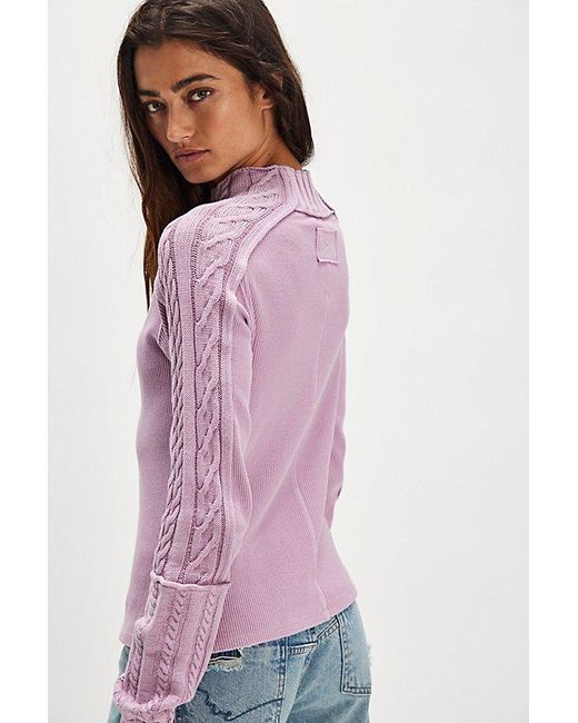 Free People Purple Breezy Swit Top