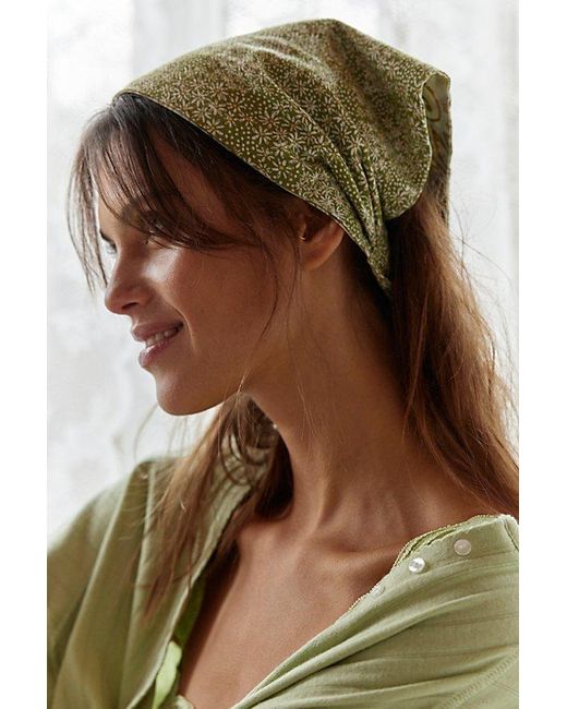 Free People Green Lily Hair Scarf