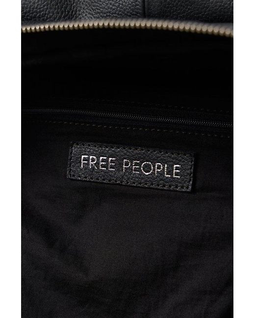 Free People Black Beacon Leather Backpack