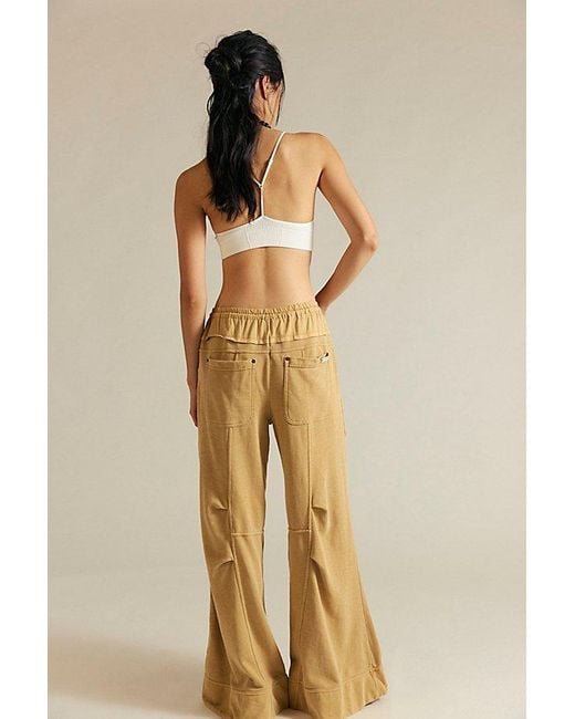 Free People Natural Sky Riser Knit Wide-Leg Pants