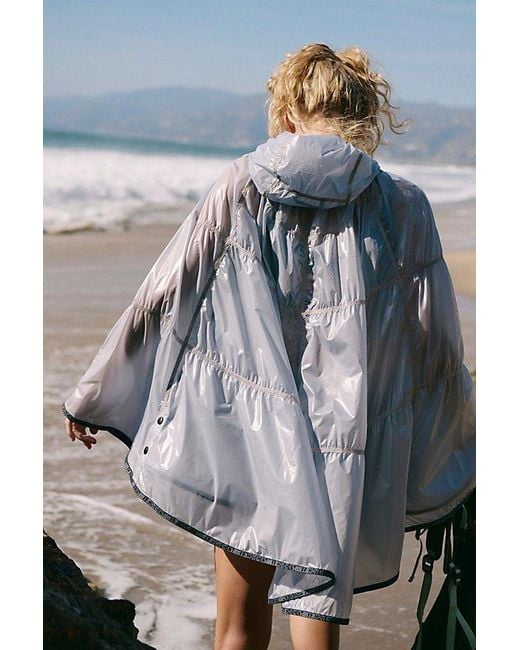 Fp Movement Gray Rain Drop Packable Poncho
