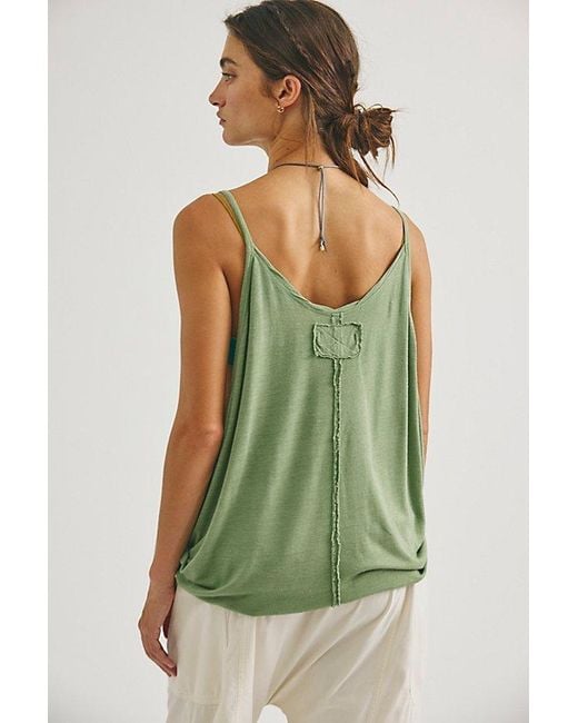 Free People Green Shoreside Tank Top