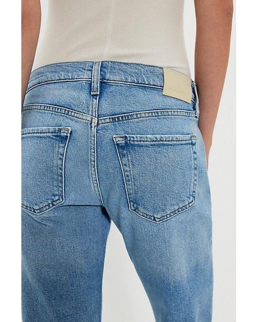 Citizens of Humanity Blue Anissa Low-Rise Straight Leg Jeans