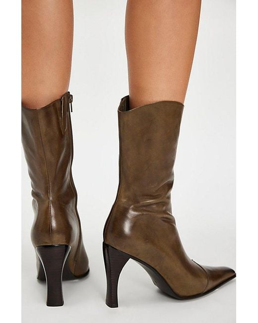 Jeffrey Campbell White Sweet Talker Snip Toe Boots By