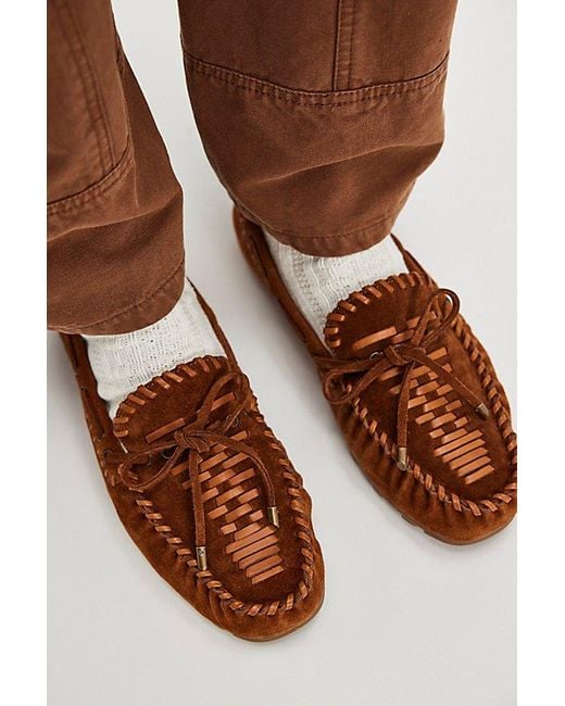 Free People Brown Misty Suede Moccasins