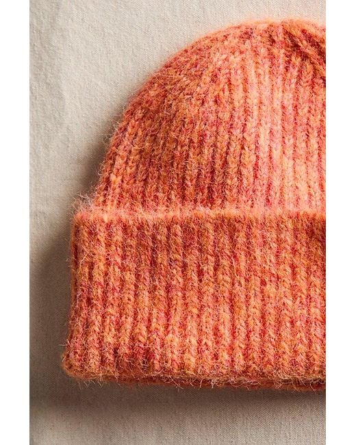 Free People Orange Frostline Beanie