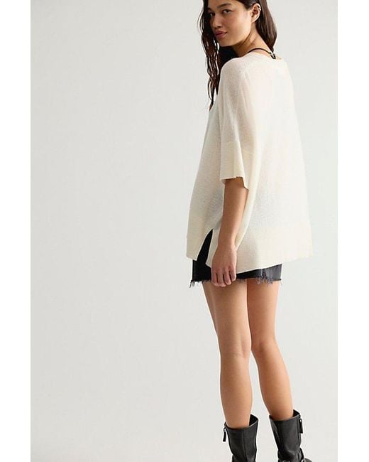 Free People Black Ninth Street Cashmere Tee