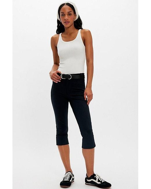 Free People Black Bette Super Slim Capris