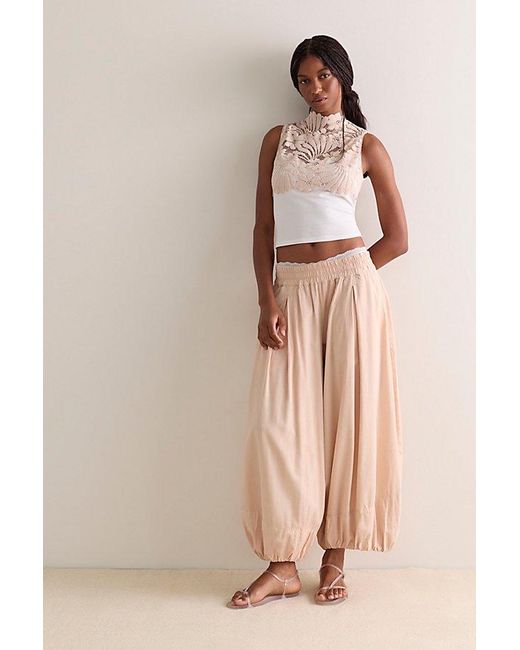 Intimately By Free People Natural Petal Party Mock Neck Tank Top By