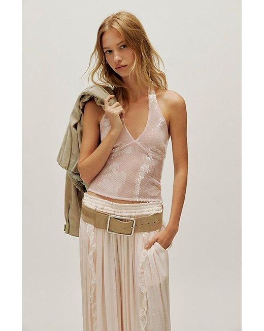 Intimately By Free People Brown Dance Til Dawn Halter Cami By