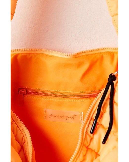 Fp Movement Orange Quilted Carryall Bag