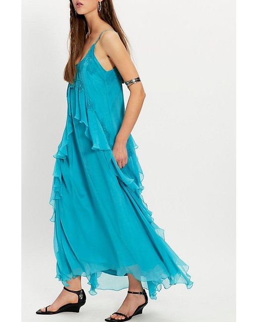 maxi light green dress Virginie Strappy Maxi Dress