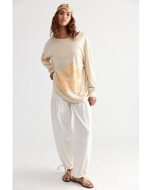 Ragabond Natural Hibiscus Moon Long Sleeve Tee