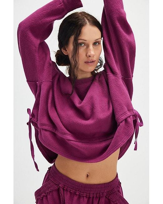 Free People Purple Chill Beat Lounge Pullover