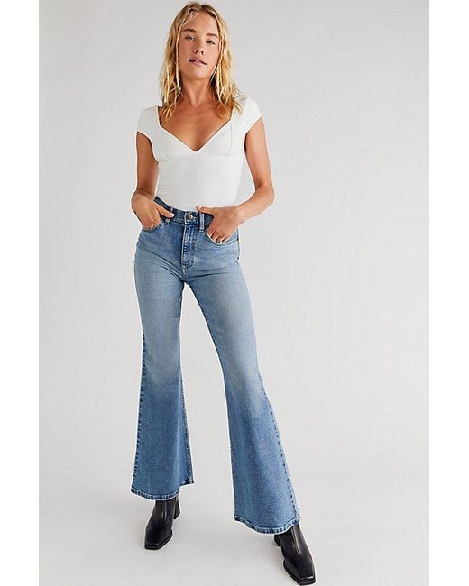 Lee Jeans Blue High-Rise Flare Jeans