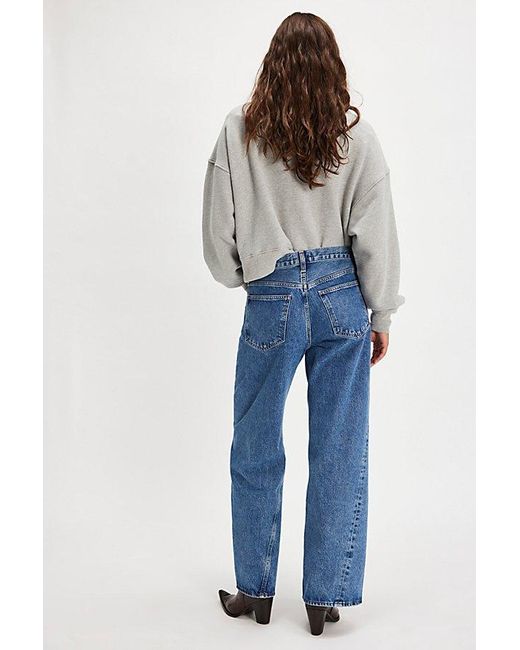 Agolde Blue Twist Low-Slung Baggy Jeans