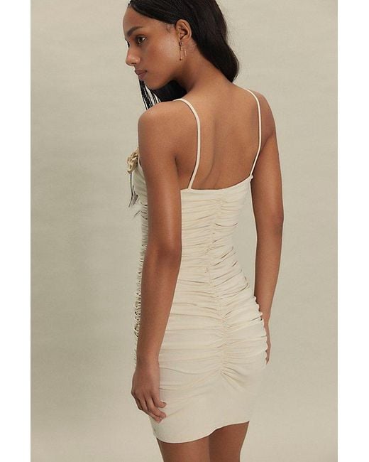 Susana Monaco Natural Flower String Mini Slip Dress