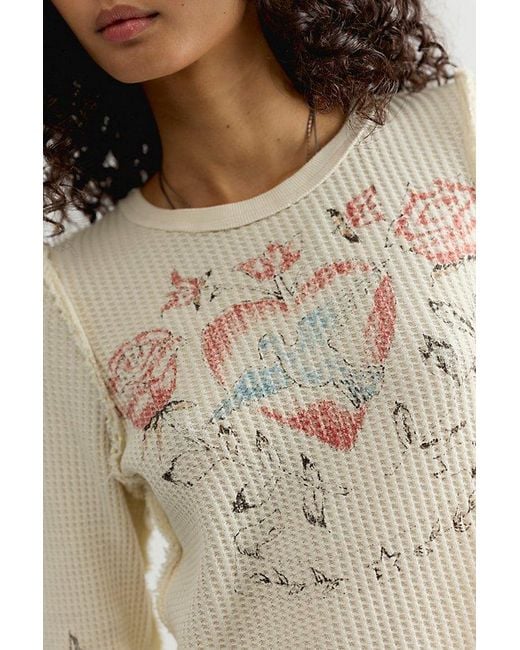 Free People Natural Lucky Locket Tee