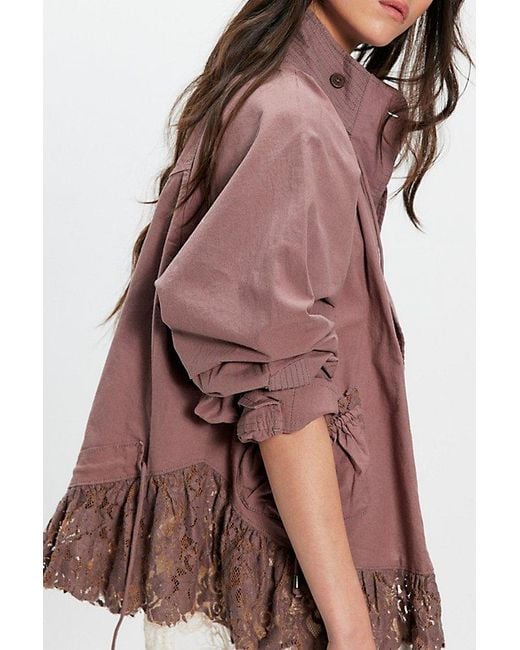 Free People Red Outset Jacket