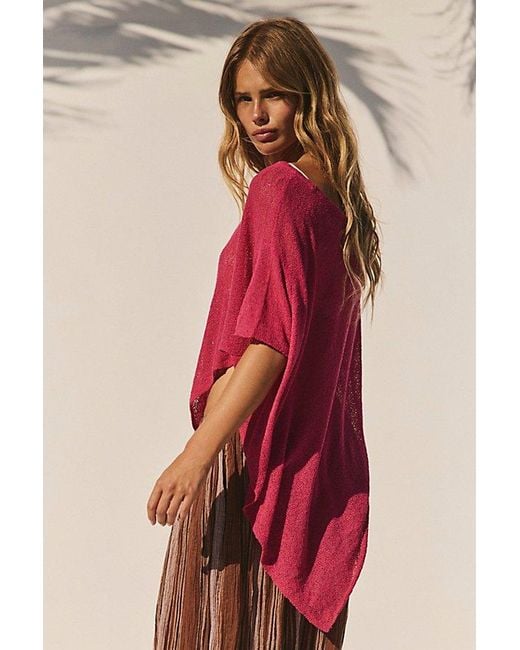 free-est Red Aree Sweater Top By
