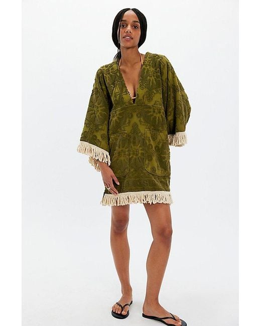 Spell Green X Free People Pomel Poncho