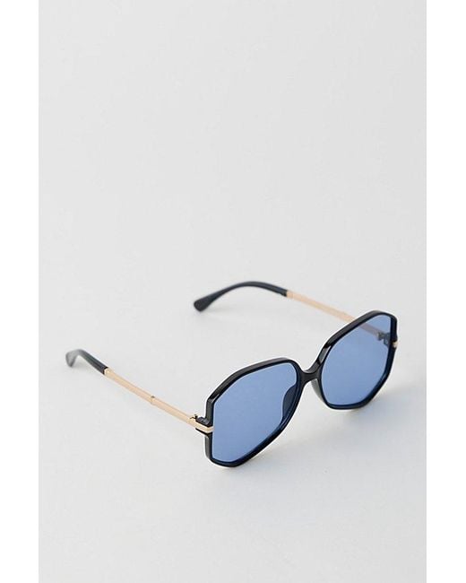 Free People Blue Jerry Oversized Sunglasses