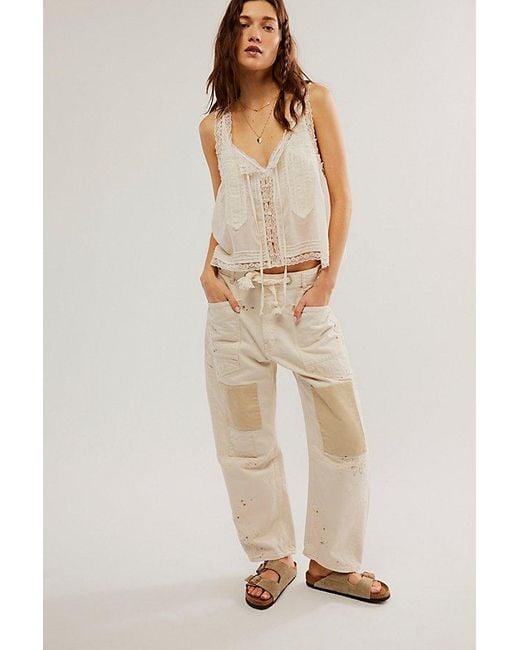 Free People Natural Forevermore Tank Top