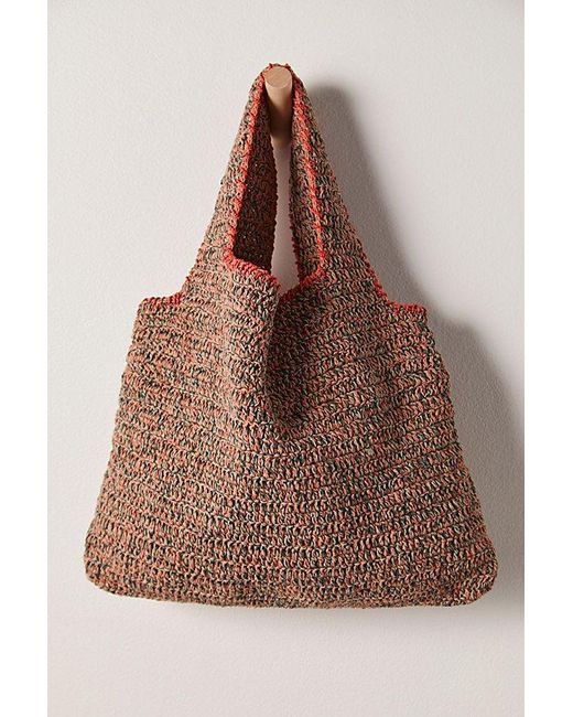 Free People Red Got Me In Stitches Tote