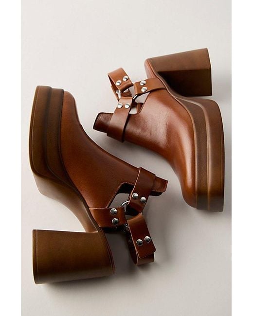 Free People Hybrid Harness Boots in Brown | Lyst