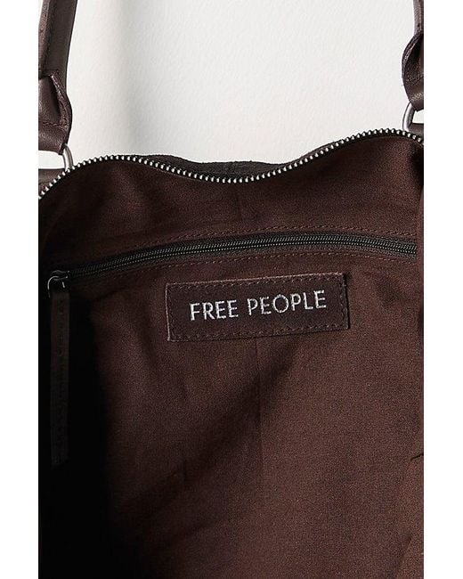 Free People Black Maya Suede Tote