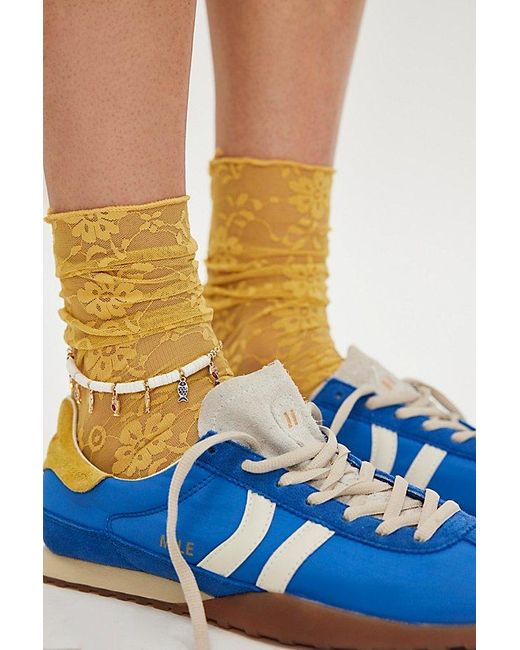 High Heel Jungle Blue Ava Lace Socks By