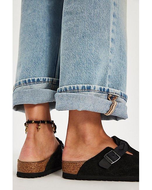 Birkenstock Black Boston Braid Clogs