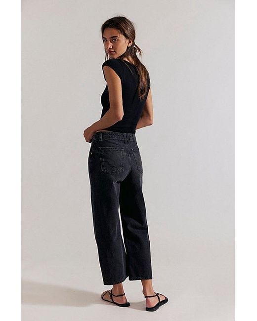 Free People White Deep Trance Dropped Boyfriend Jeans