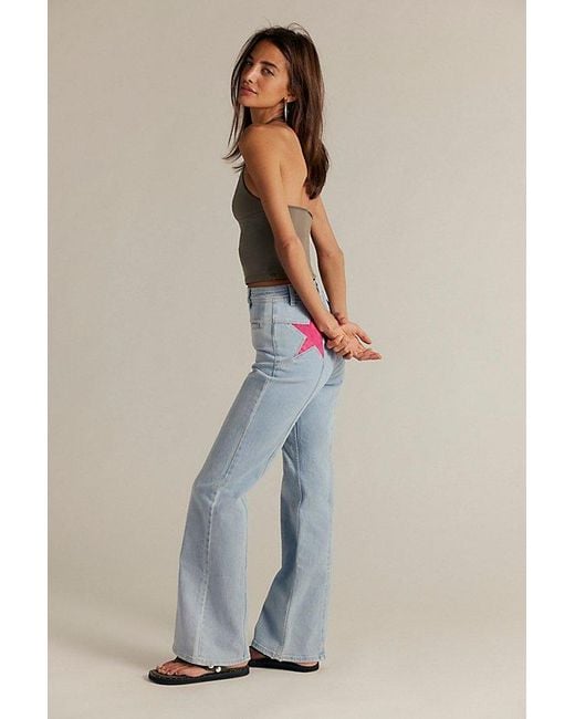 Free People Multicolor Firecracker Flare Jeans