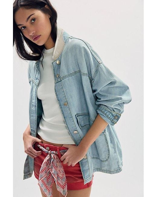 Free People Blue Lemon Denim Jacket