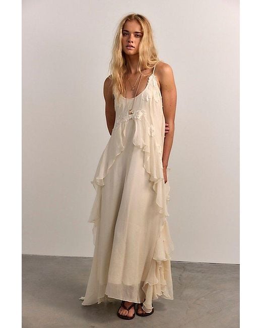 Nigel Preston Floating Angel Chiffon Maxi Dress in Natural | Lyst Nigel Preston Floating Angel Chiffon Maxi Dress in Natural | Lyst