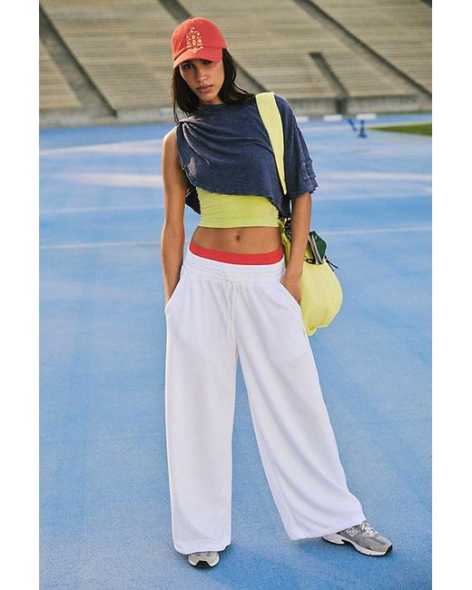 Fp Movement Blue Solani Cotton-Linen Tee